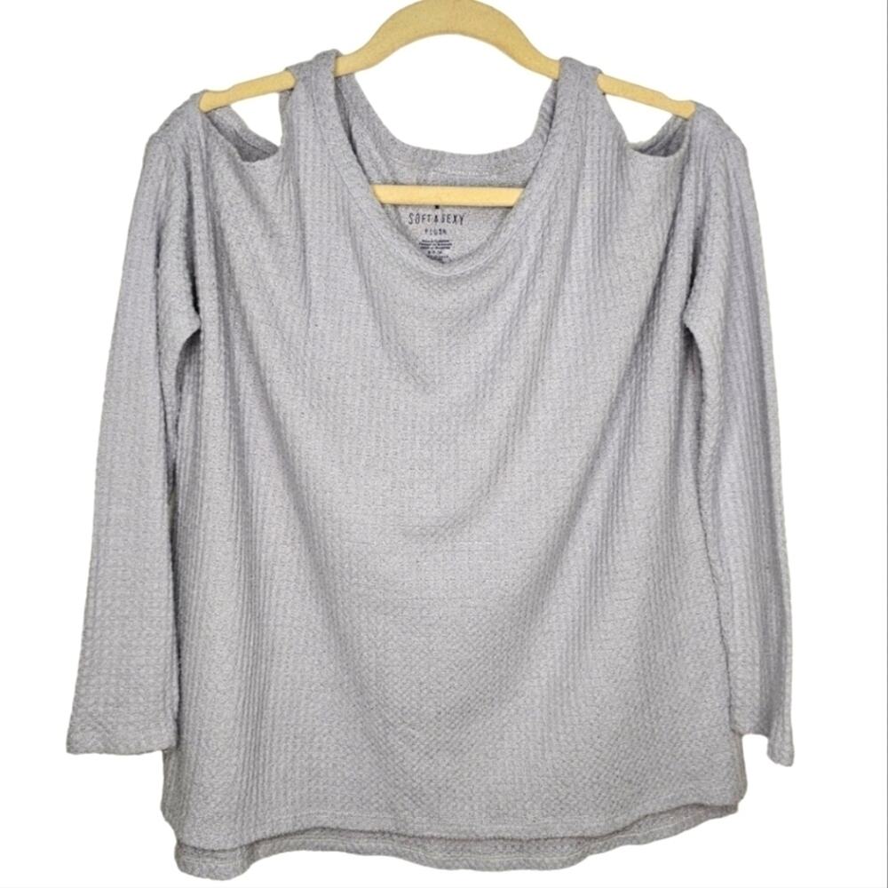 American Eagle Soft and Sexy Plush Open Shoulder Long Sleeve Tunic